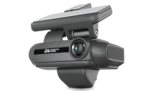 A high-definition dashcam from Geosecure's 4G-connected system, offering real-time video streaming and event recording for fleet safety.