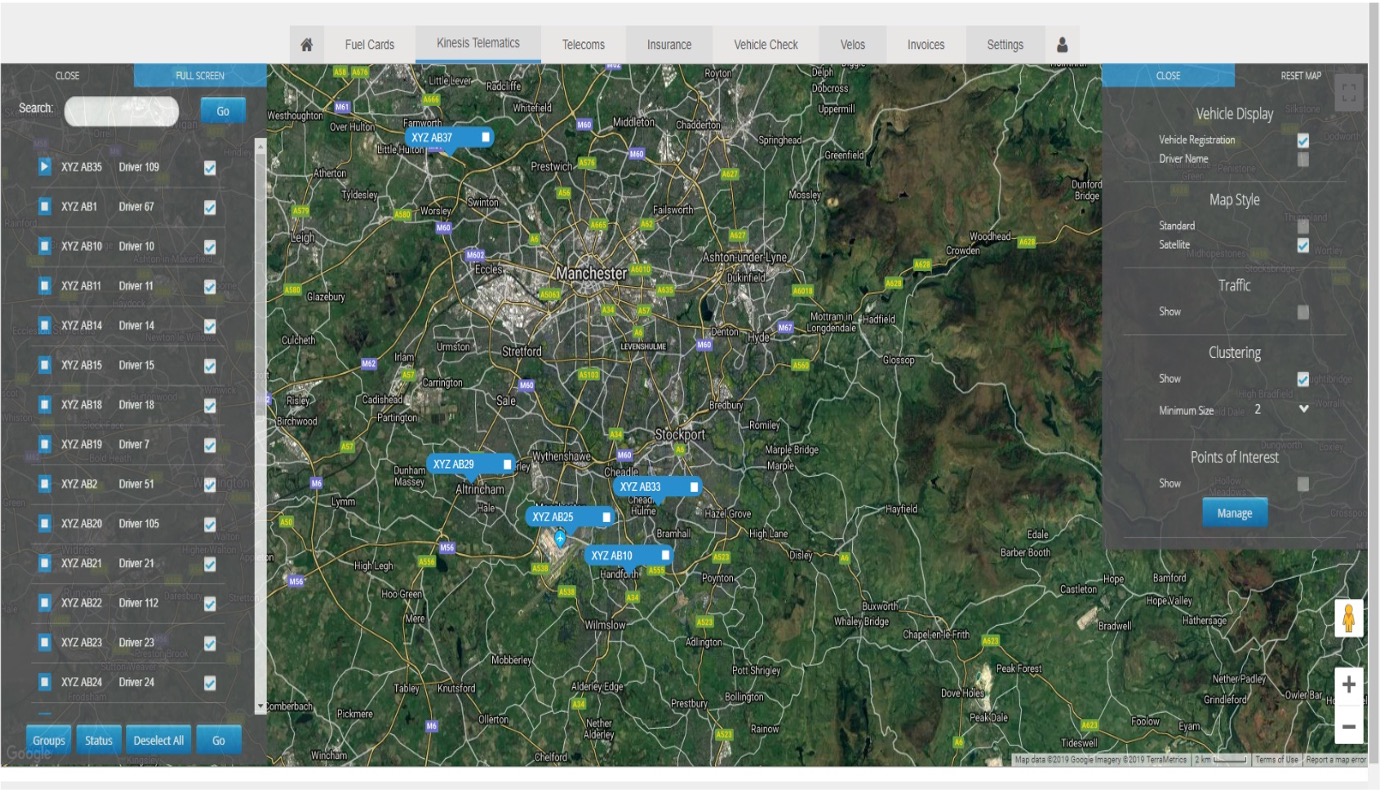 GeoSecure Australia Radius Telematics Live Google Map View